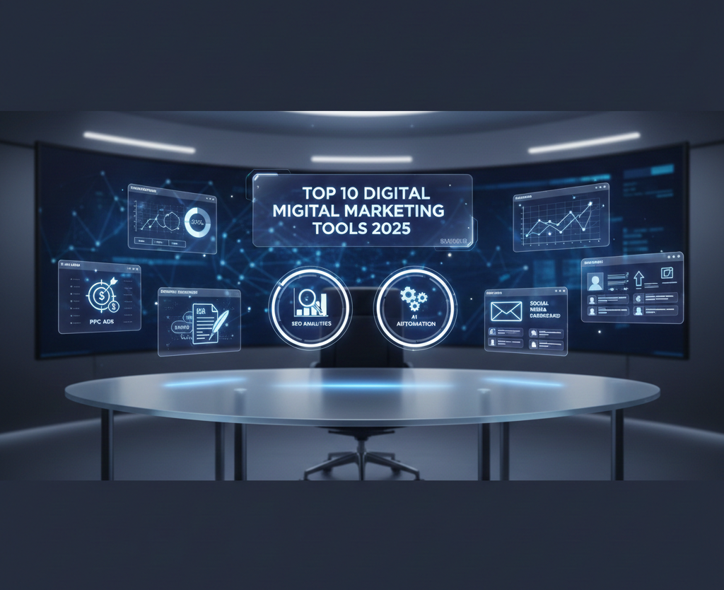 top 10 digital marketing tools in 2025